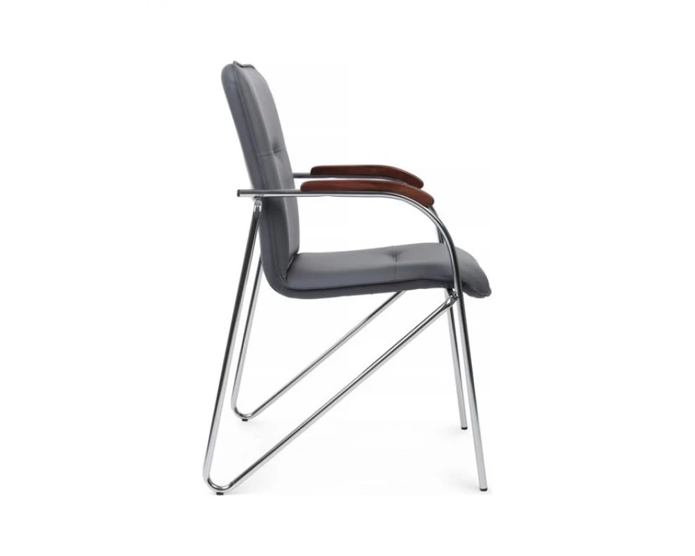 Стул Самба с деревянными подлокотниками SMB-02H Хром гальв.