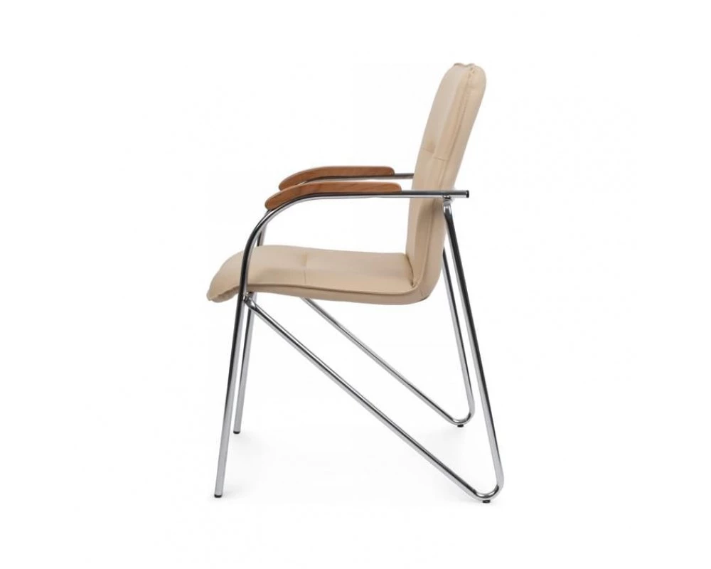 Стул Самба с деревянными подлокотниками SMB-02H Хром гальв.