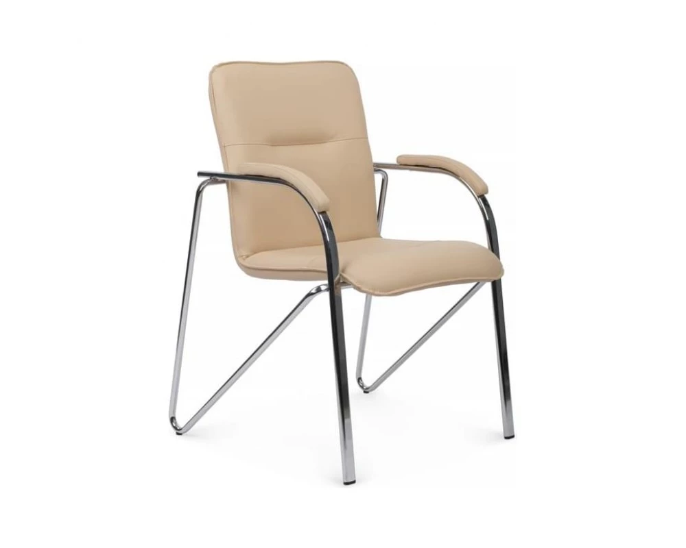 Стул Самба с мягкими подлокотниками SMB-01H Хром гальв.