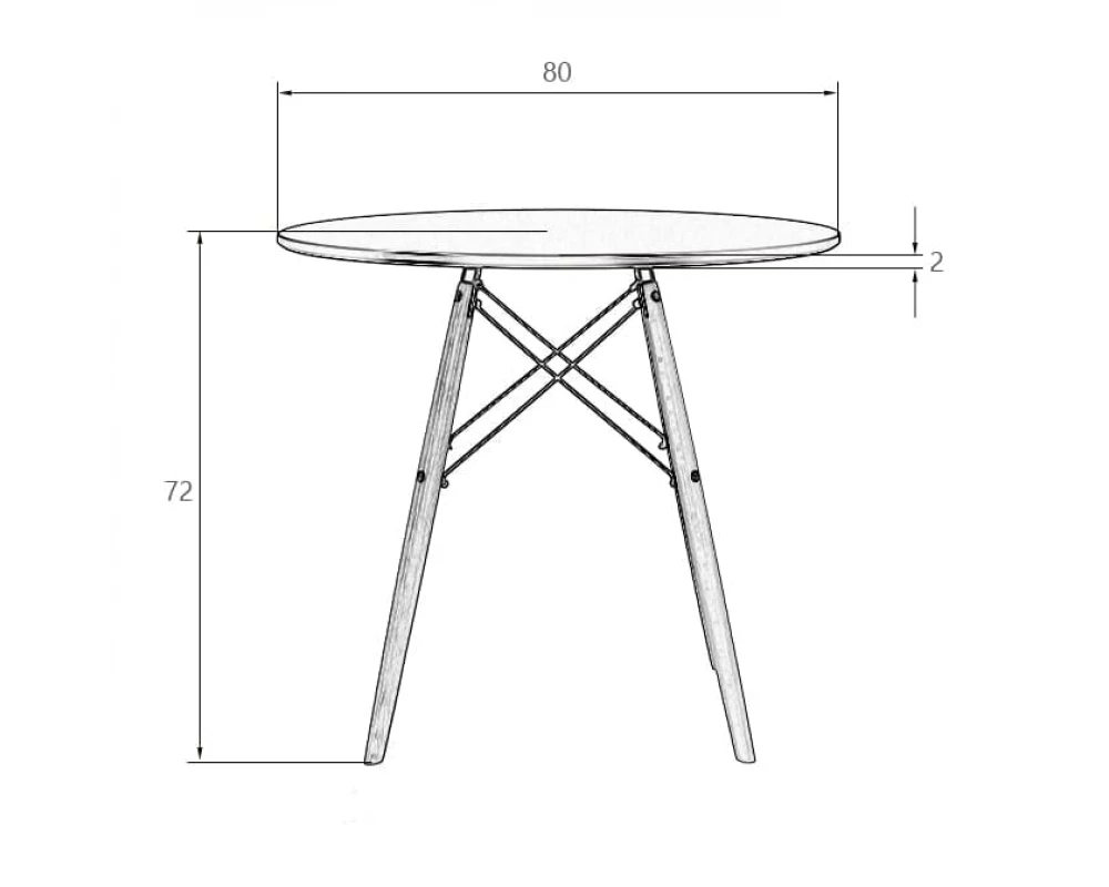 Стол обеденный CHELSEA'80 BLACK