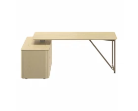 Стол руководителя с модулем матовый 2180х1625х745 Infinity images