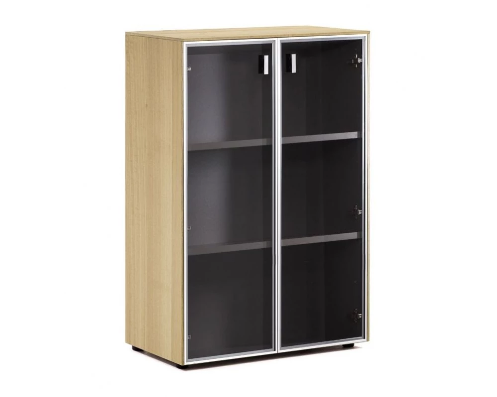 Шкаф-витрина H.120 82x44x119,5 Exe Дуб светлый/Хром