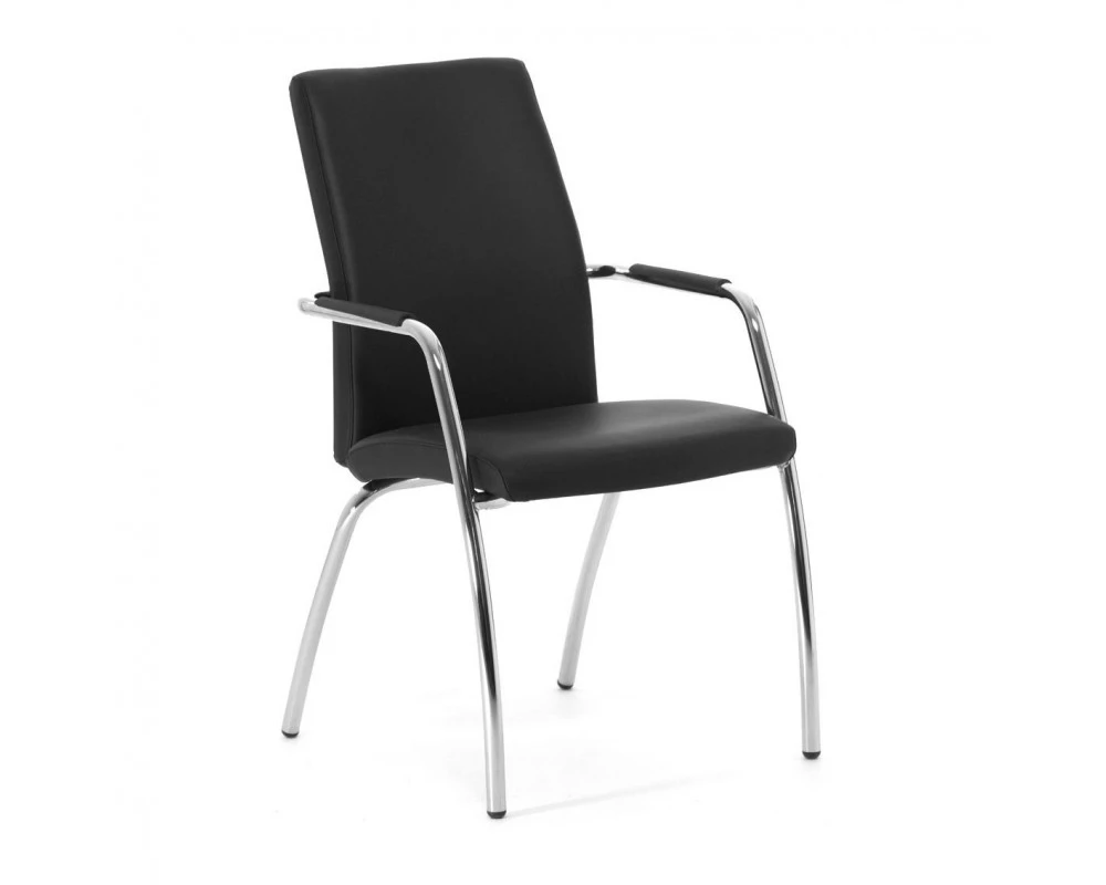 Кресло Well Seat на опорах Экокожа, Черный