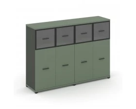 Шкаф 2 широкие секции, 3 ниши CN.STS-324 RPB A 1668x420x1186 Concept images