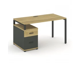 Стол письменный с 1 опорной тумбой CN.SP-305 W 980/1346x720x750 Concept images