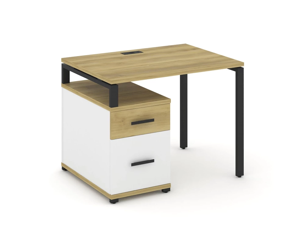 Стол письменный с 1 опорной тумбой CN.SP-305 W 980/1346x720x750 Concept