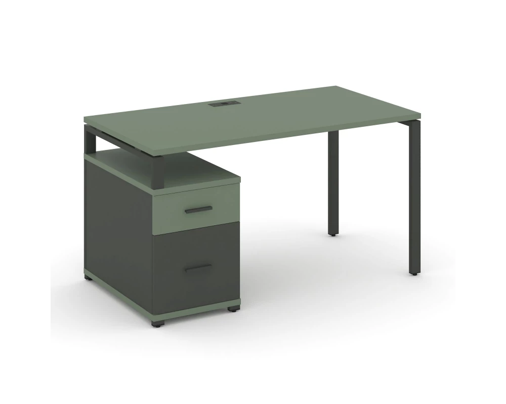 Стол письменный с 1 опорной тумбой CN.SP-305 W 980/1346x720x750 Concept