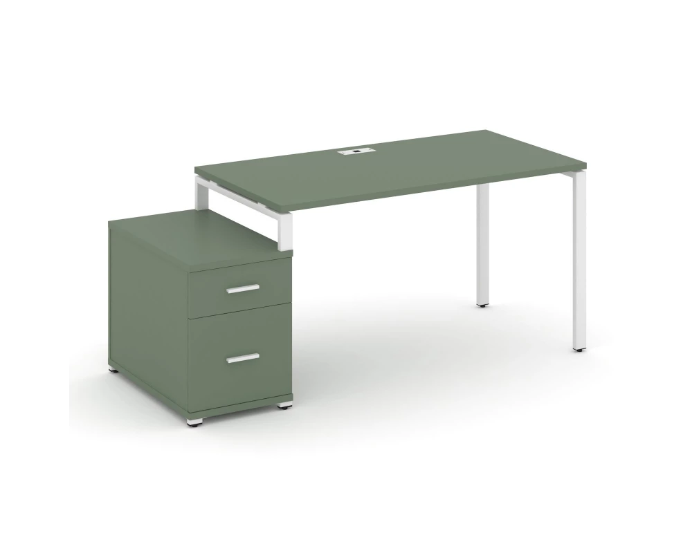 Стол письменный с 1 опорной тумбой CN.SP-305 W 980/1346x720x750 Concept