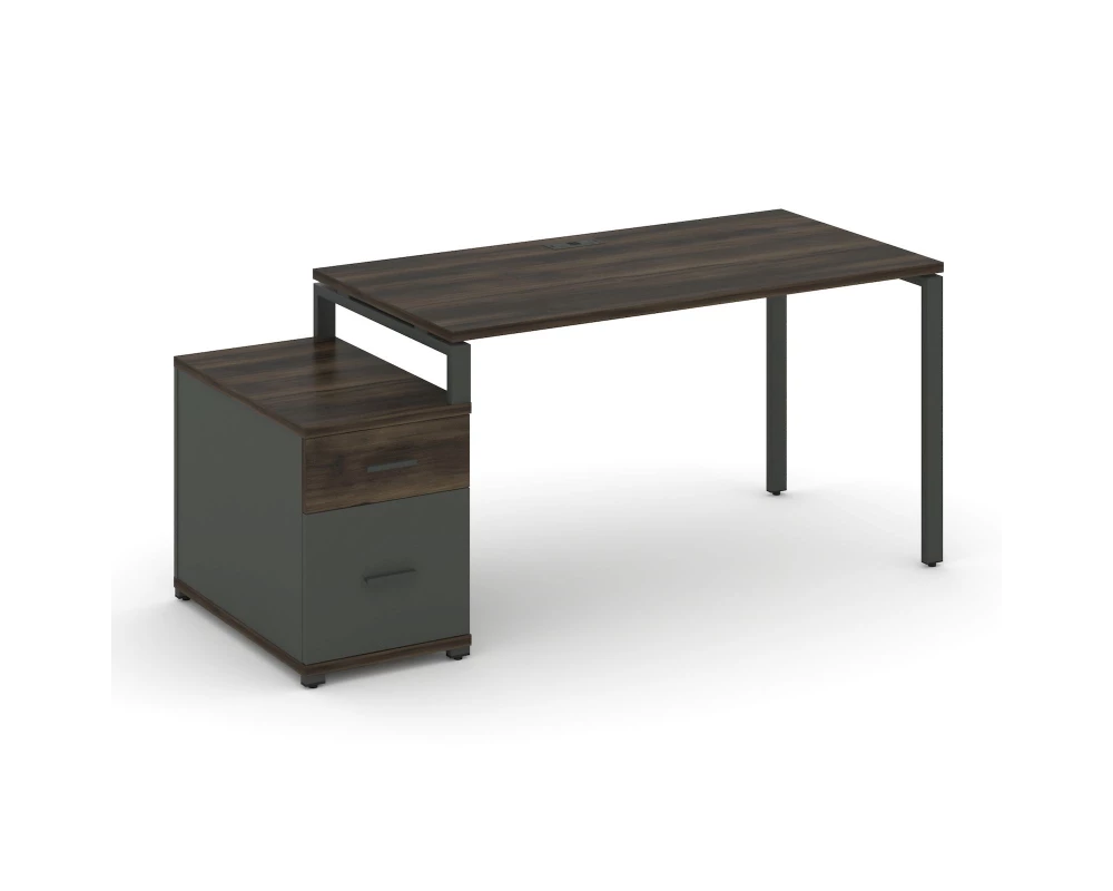 Стол письменный с 1 опорной тумбой CN.SP-305 W 980/1346x720x750 Concept