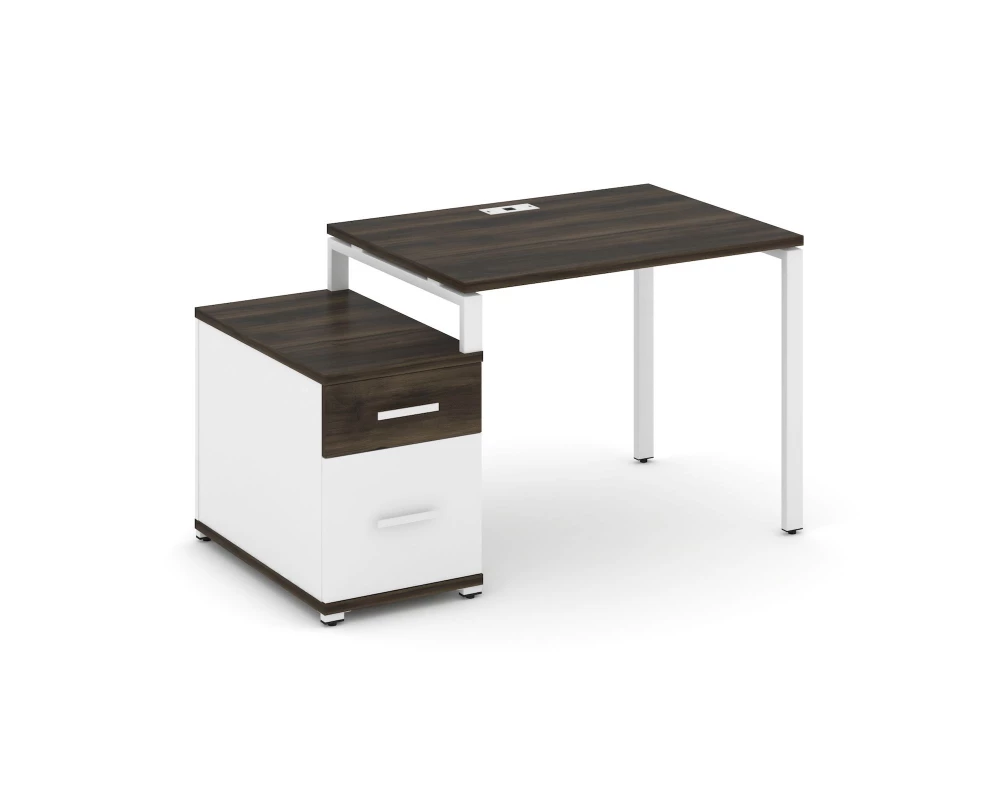 Стол письменный с 1 опорной тумбой CN.SP-305 W 980/1346x720x750 Concept