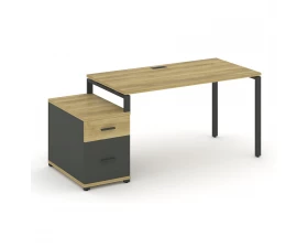 Стол письменный с 1 опорной тумбой CN.SP-305 W 980/1346x720x750 Concept images