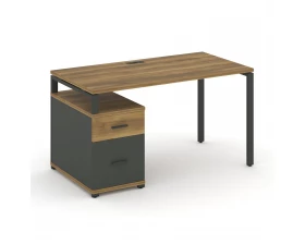Стол письменный с 1 опорной тумбой CN.SP-305 W 980/1346x720x750 Concept images