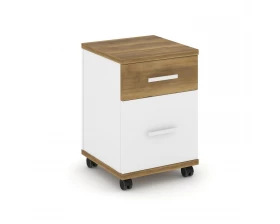 Тумба мобильная 1 ящ. 1 распаш. фасад CN.TUM-009 W 420x420x615 Concept images