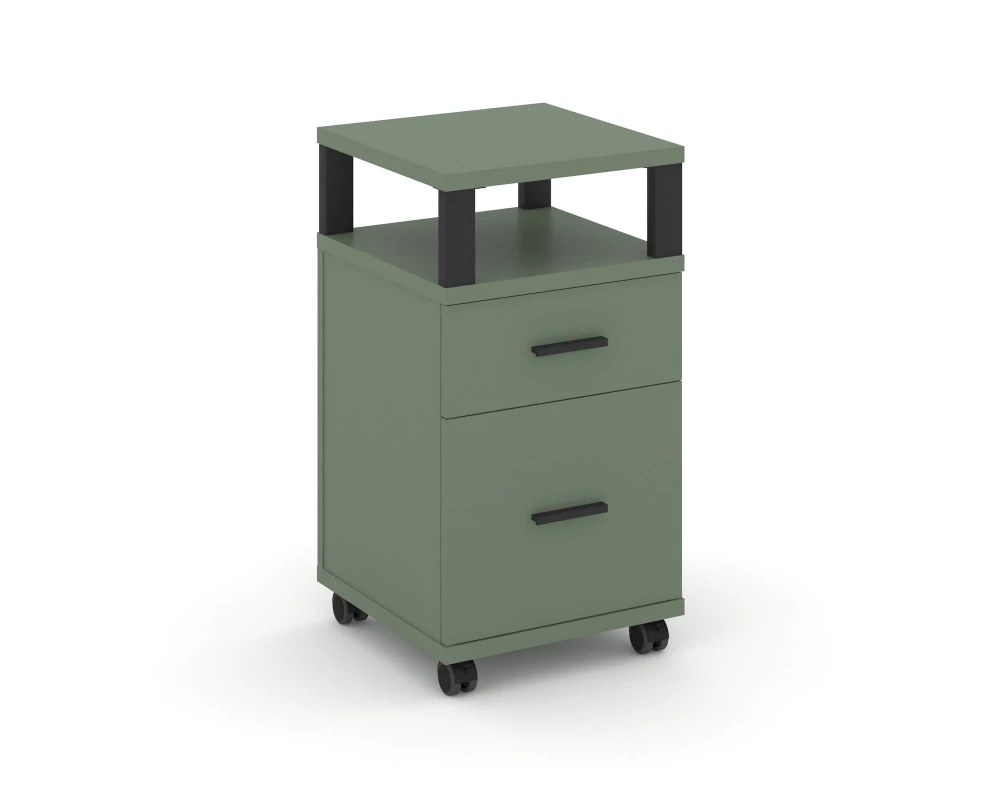 Тумба мобильная 1 ящ. 1 распаш. фасад с надставкой CN.TUM-010 B 420x420x782 Concept