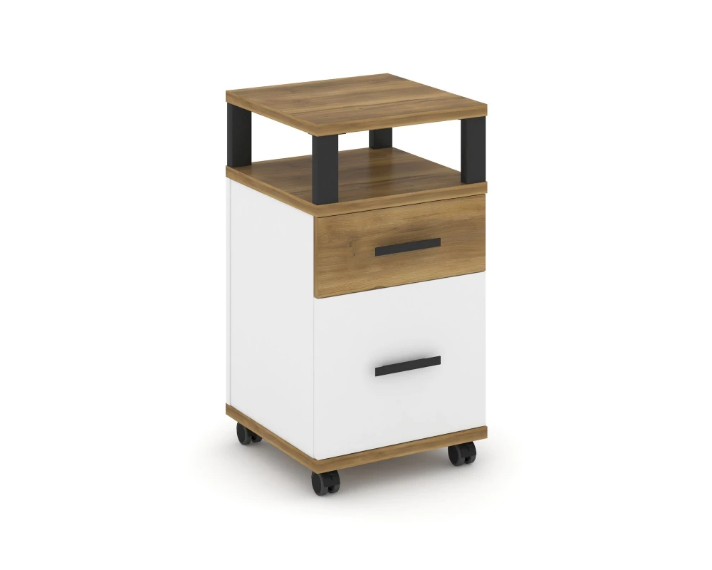 Тумба мобильная 1 ящ. 1 распаш. фасад с надставкой CN.TUM-010 B 420x420x782 Concept