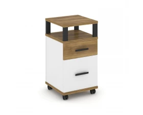 Тумба мобильная 1 ящ. 1 распаш. фасад с надставкой CN.TUM-010 B 420x420x782 Concept images