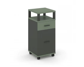 Тумба мобильная 1 ящ. 1 распаш. фасад с надставкой CN.TUM-012 A 420x420x949 Concept images