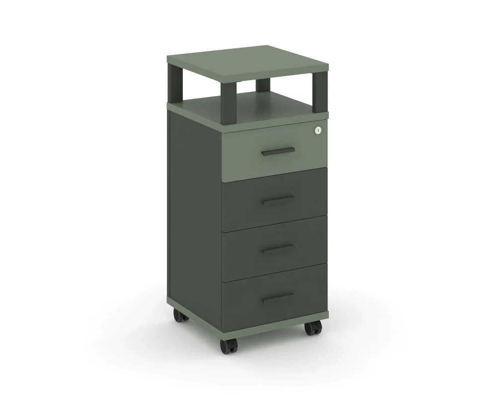 Тумба мобильная 4 ящ. с надставкой CN.TUM-006 A 420x420x949 Concept