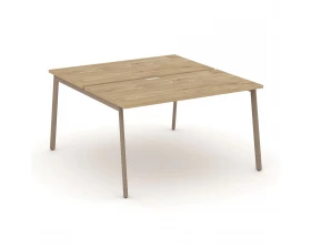 Рабочая станция на 2 места с вырезом на плоскоовальной трубе 138x150x75 Estetica images