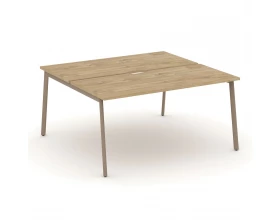 Рабочая станция на 2 места с вырезом на плоскоовальной трубе 158x150x75 Estetica images