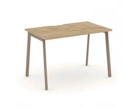 Стол рабочий с вырезом на плоскоовальной трубе 118x73x75 Estetica images