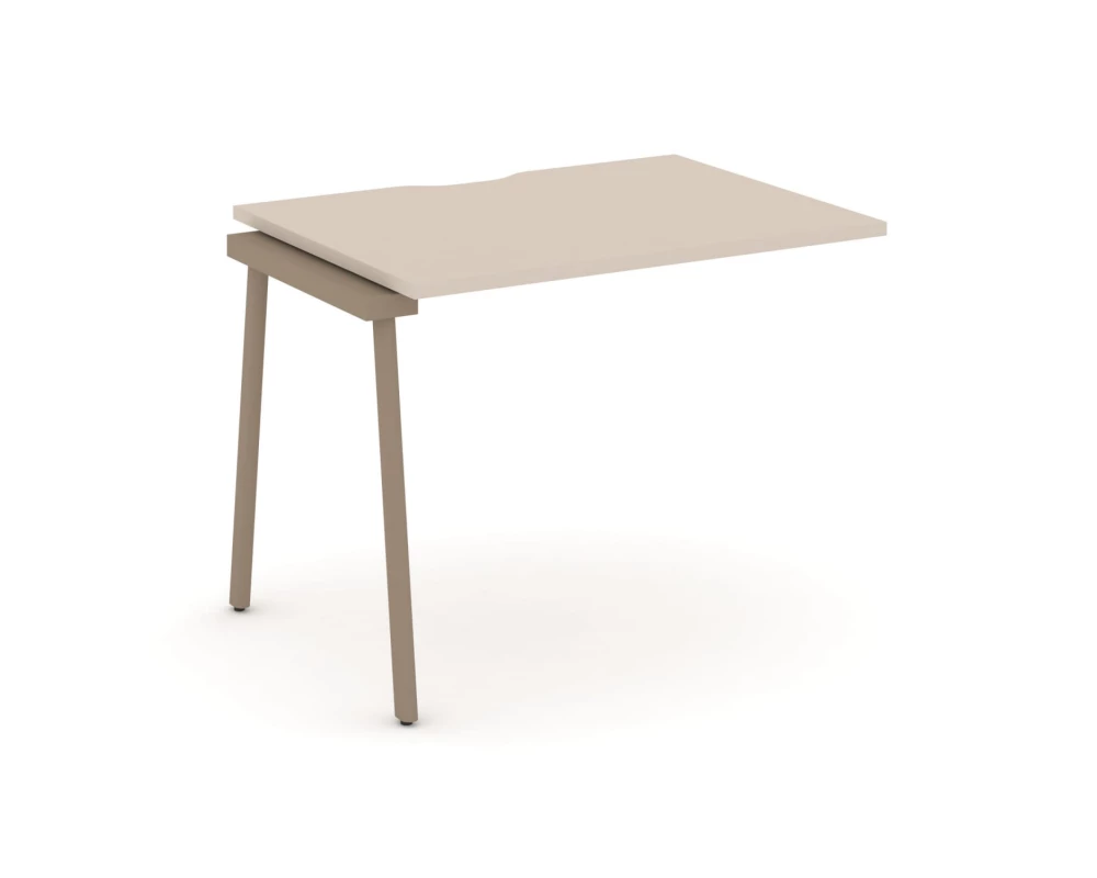 Наборный элемент рабочей станциии с вырезом на плоскоовальной трубе 98x73x75 Estetica