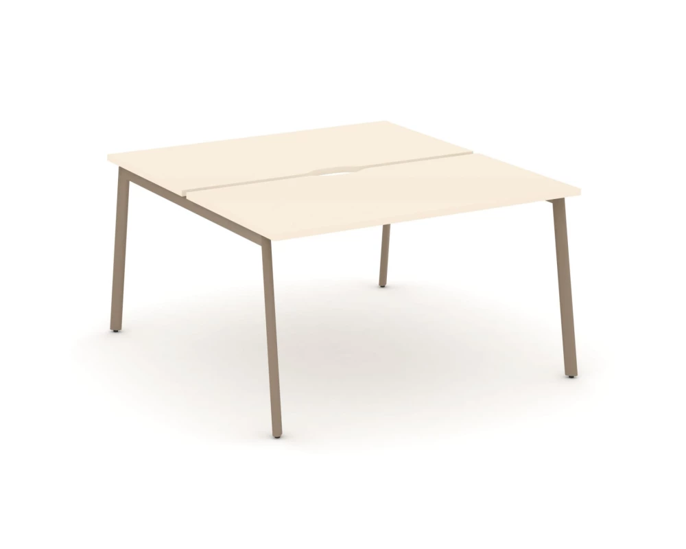 Рабочая станция на 2 места с вырезом на плоскоовальной трубе 138x150x75 Estetica