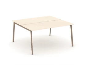 Рабочая станция на 2 места с вырезом на плоскоовальной трубе 158x150x75 Estetica images