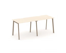 Рабочая станция на 2 места с вырезом на плоскоовальной трубе 196x73x75 Estetica images