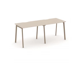 Рабочая станция на 2 места с вырезом на плоскоовальной трубе 196x73x75 Estetica images