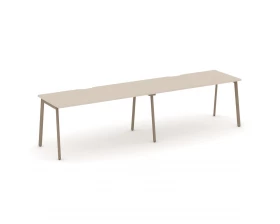 Рабочая станция на 2 места с вырезом на плоскоовальной трубе 316x73x75 Estetica images