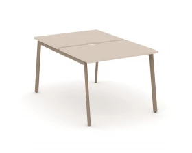 Рабочая станция на 2 места с вырезом на плоскоовальной трубе 98x150x75 Estetica images