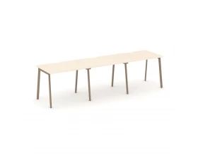 Рабочая станция на 3 места с вырезом на плоскоовальной трубе 294x73x75 Estetica images