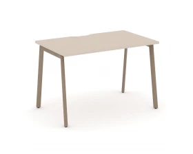 Стол рабочий с вырезом на плоскоовальной трубе 118x73x75 Estetica images