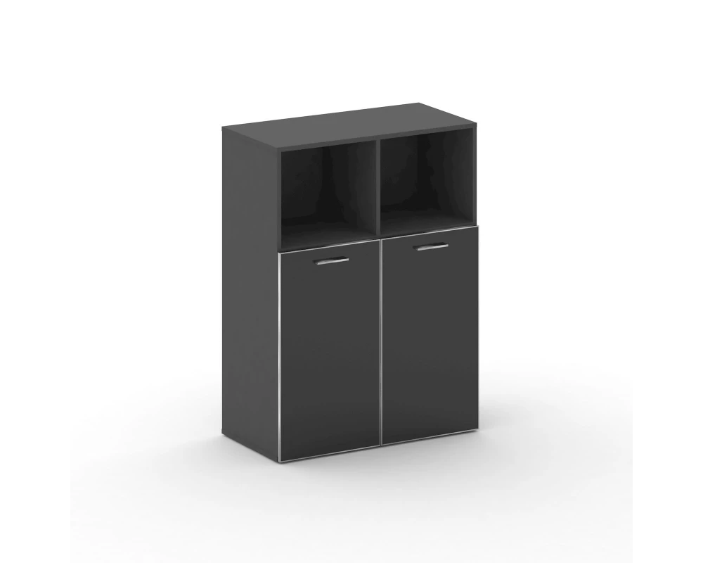 Шкаф широкий средний стекл. дверь полузакрытый 896x460x1202 Fresco