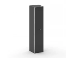 Шкаф узкий высокий универсальный стекл. дверь 450x460x2000 Fresco images