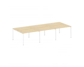 Рабочая станция на 6 раб. мест на П-образном м/к 3600x1475x750 Metal System Quattro 4x4 images