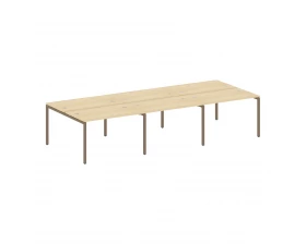 Рабочая станция на 6 раб. мест на П-образном м/к 3600x1475x750 Metal System Quattro 4x4 images