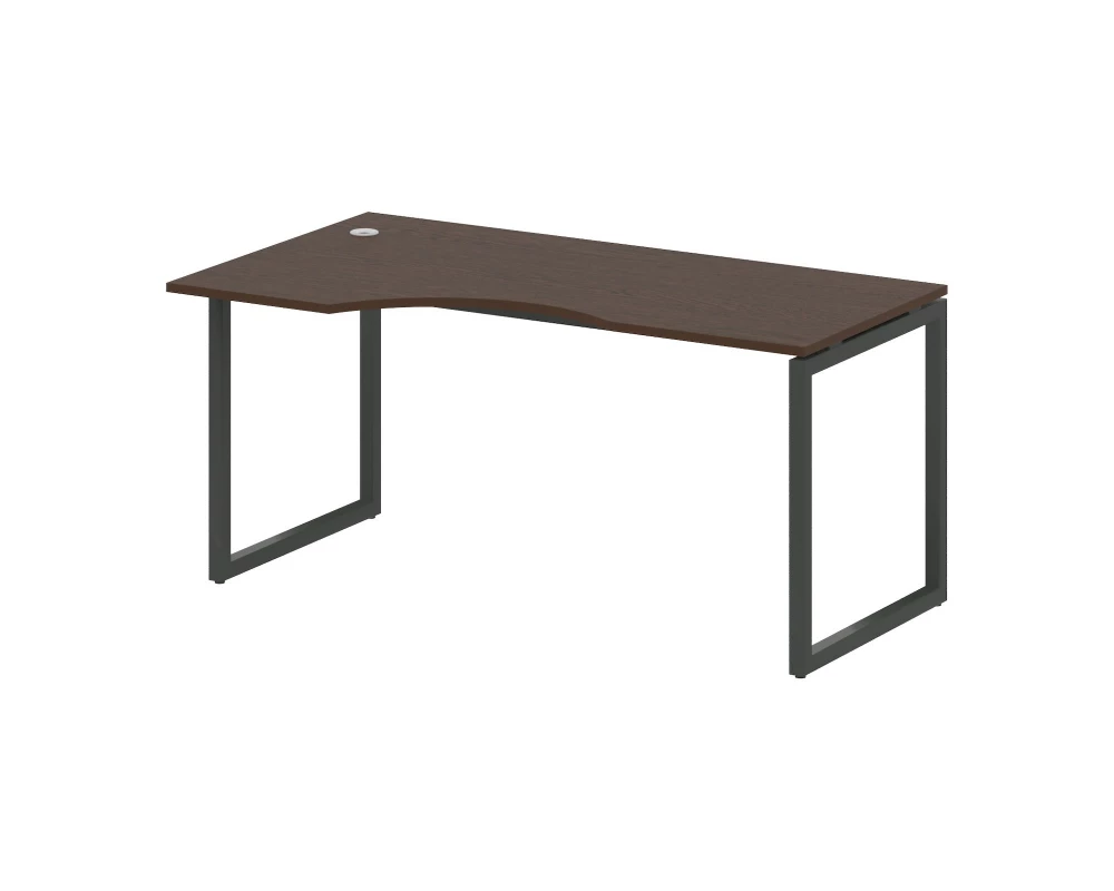 Стол криволинейный левый на О-образном м/к 1600x900x750 Metal System Quattro 4x4