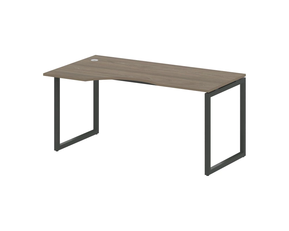 Стол криволинейный левый на О-образном м/к 1600x900x750 Metal System Quattro 4x4