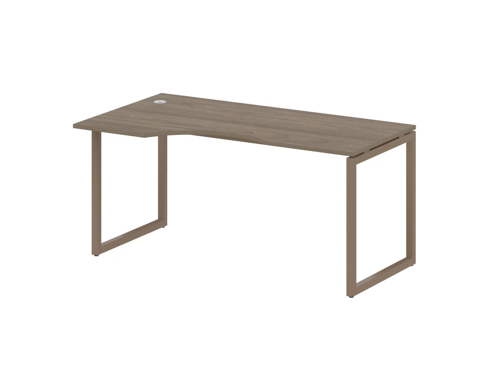 Стол криволинейный левый на О-образном м/к 1600x900x750 Metal System Quattro 4x4