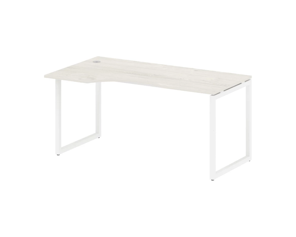 Стол криволинейный левый на О-образном м/к 1600x900x750 Metal System Quattro 4x4