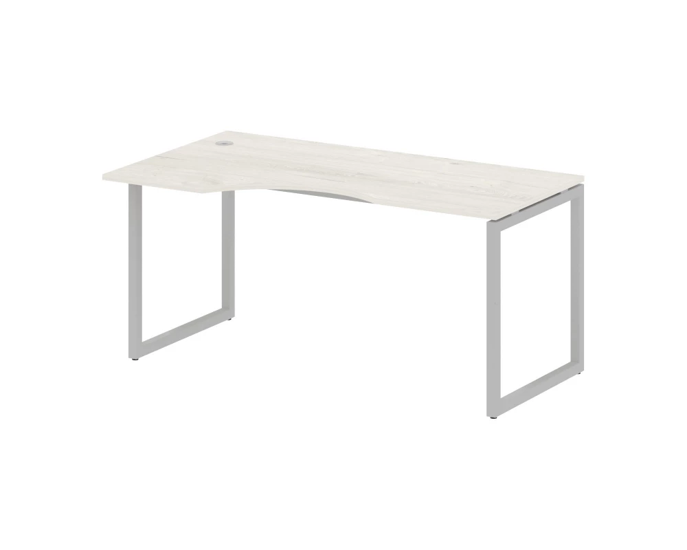 Стол криволинейный левый на О-образном м/к 1600x900x750 Metal System Quattro 4x4