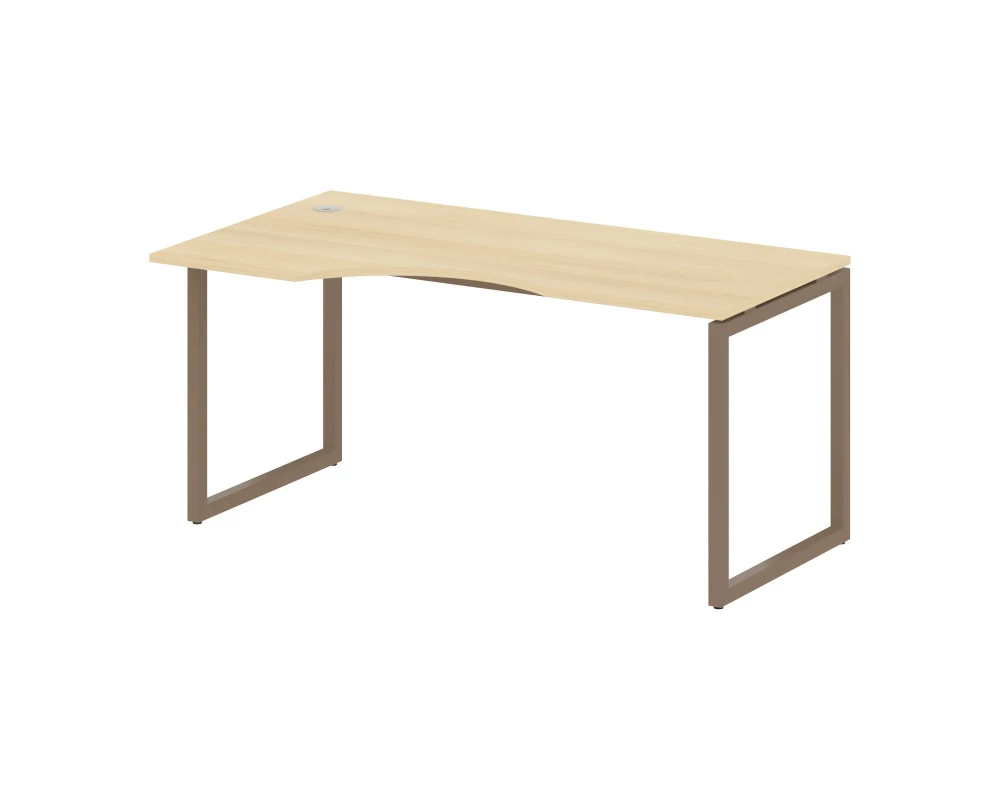 Стол криволинейный левый на О-образном м/к 1600x900x750 Metal System Quattro 4x4