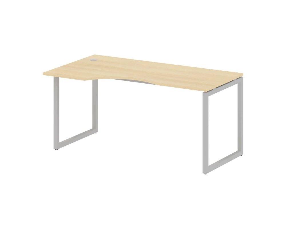 Стол криволинейный левый на О-образном м/к 1600x900x750 Metal System Quattro 4x4