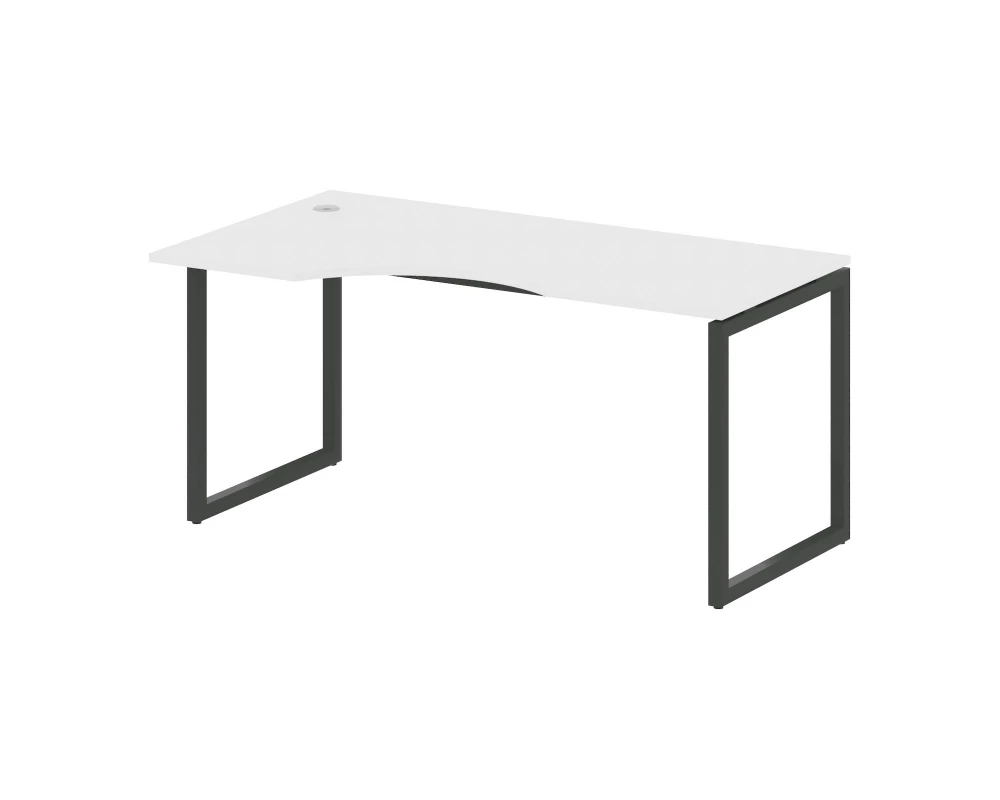 Стол криволинейный левый на О-образном м/к 1600x900x750 Metal System Quattro 4x4