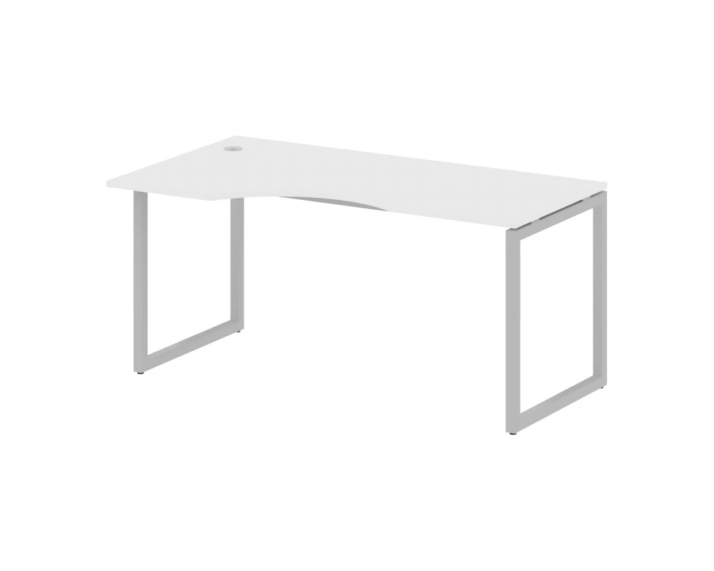 Стол криволинейный левый на О-образном м/к 1600x900x750 Metal System Quattro 4x4