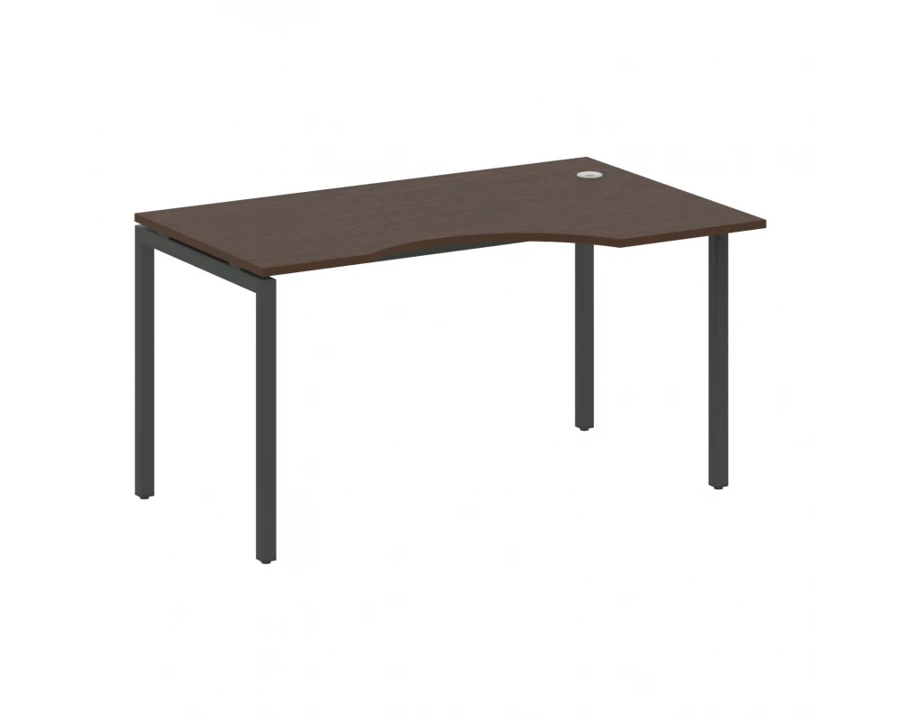 Стол криволинейный правый на П-образном м/к 1400x900x750 Metal System Quattro 4x4