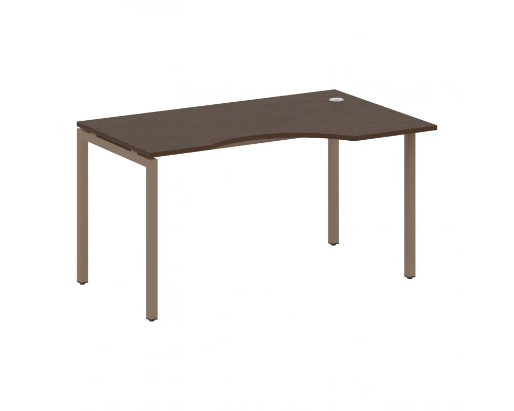 Стол криволинейный правый на П-образном м/к 1400x900x750 Metal System Quattro 4x4