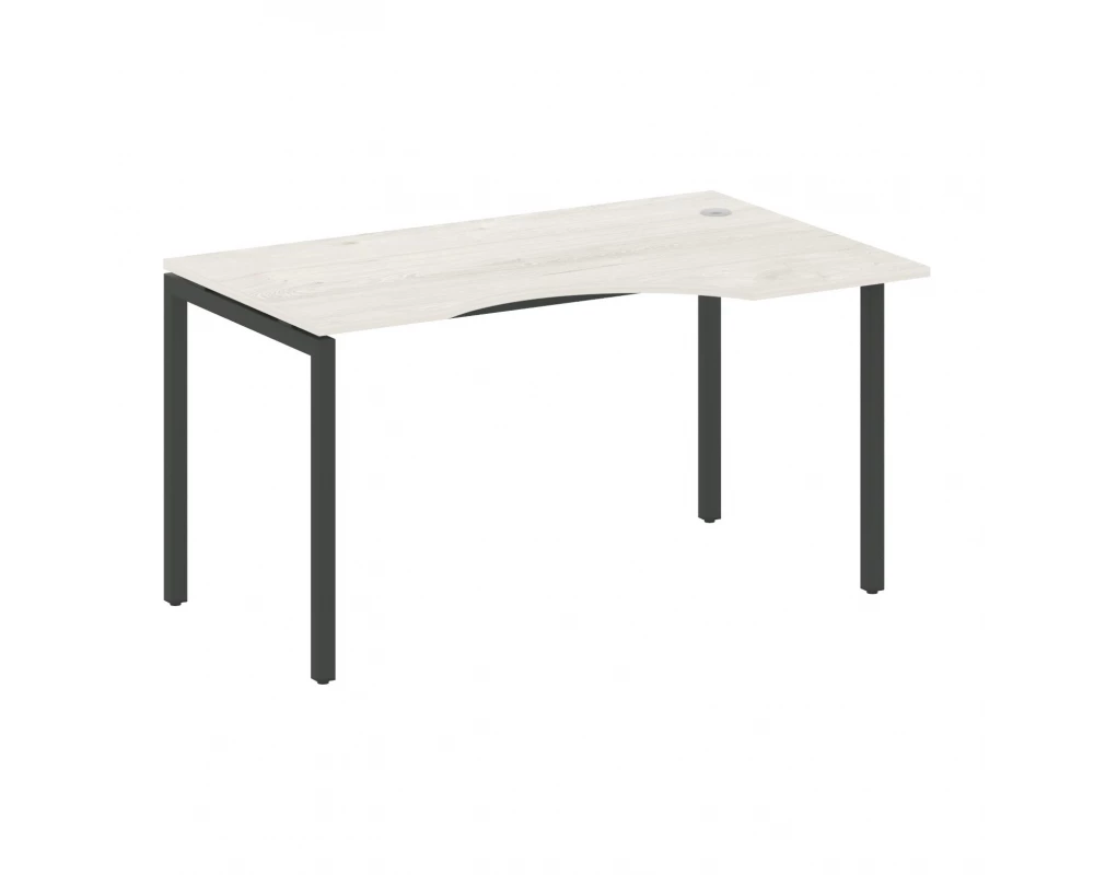 Стол криволинейный правый на П-образном м/к 1400x900x750 Metal System Quattro 4x4